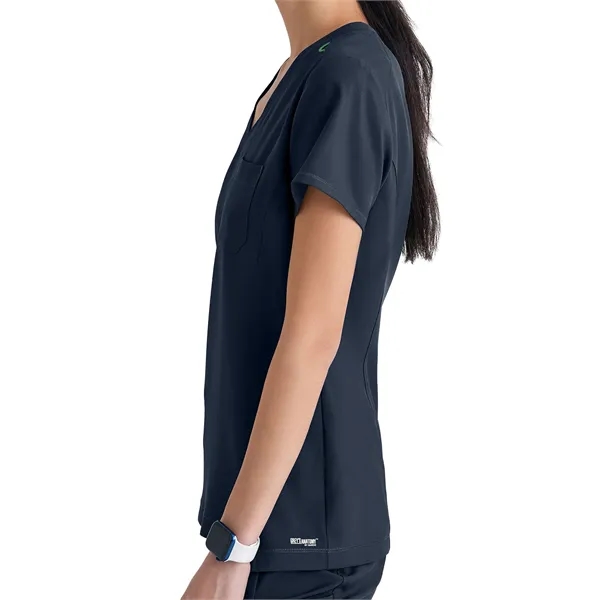 Grey's Anatomy Banded V-Neck Tuck-In Top... from ASI 86018 Scrub Authority