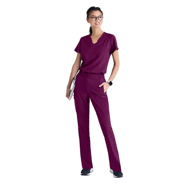 Grey's Anatomy Banded V-Neck Tuck-In Top... from ASI 86018 Scrub Authority