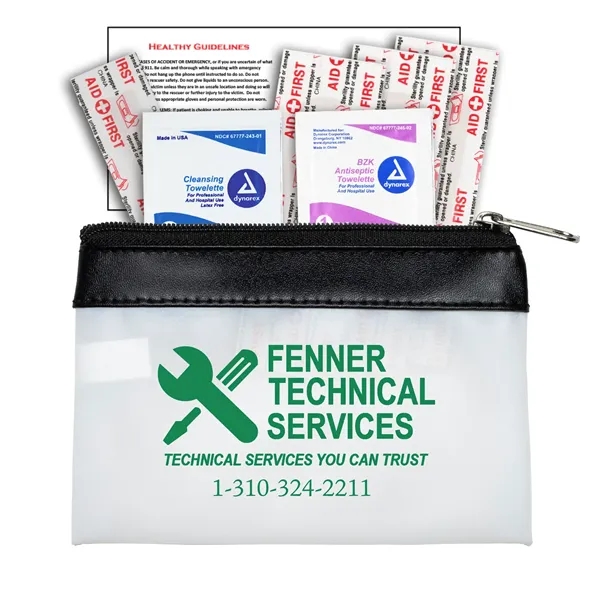 7 Piece First Aid Kit in Colorful Zipper Vinyl Pouch with... from ASI 62660 Innovation Line