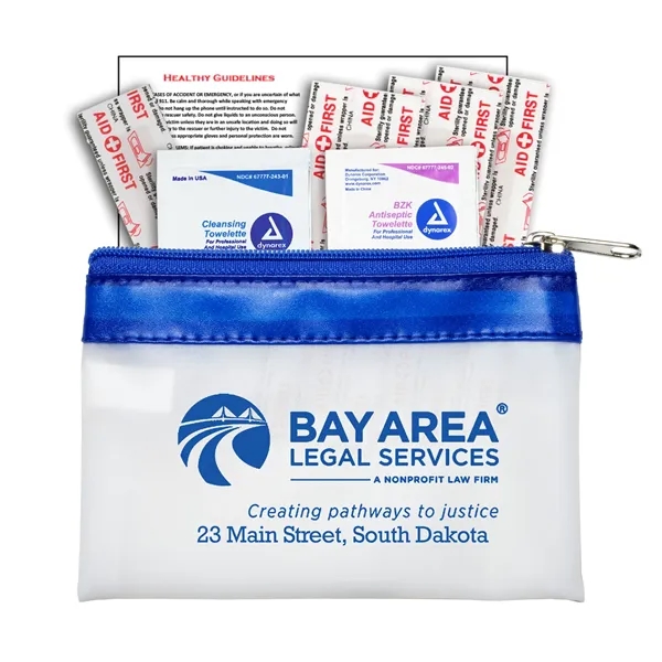 7 Piece First Aid Kit in Colorful Zipper Vinyl Pouch with... from ASI 62660 Innovation Line