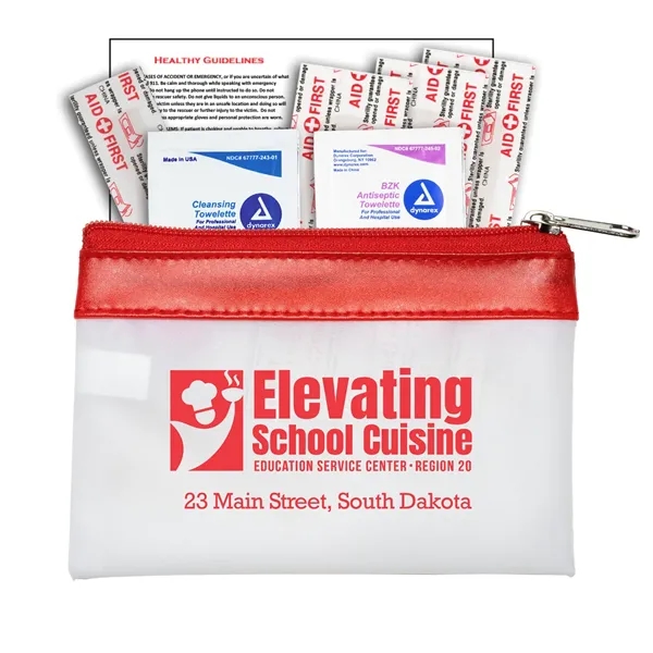 7 Piece First Aid Kit in Colorful Zipper Vinyl Pouch with... from ASI 62660 Innovation Line