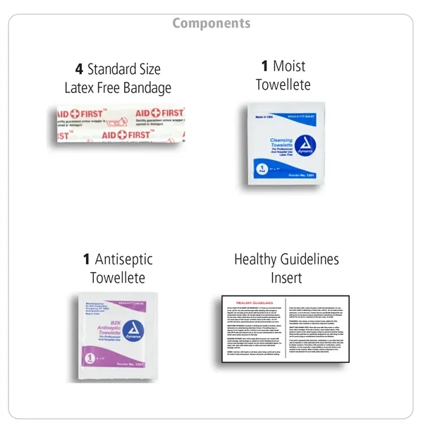 7 Piece First Aid Kit in Colorful Zipper Vinyl Pouch with... from ASI 62660 Innovation Line