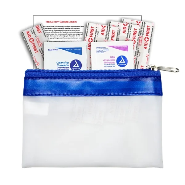7 Piece First Aid Kit in Colorful Zipper Vinyl Pouch with... from ASI 62660 Innovation Line