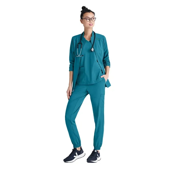 Grey's Anatomy Evolve 3 Pocket Collared Warm-Up... from ASI 86018 Scrub Authority / Uniform Stores
