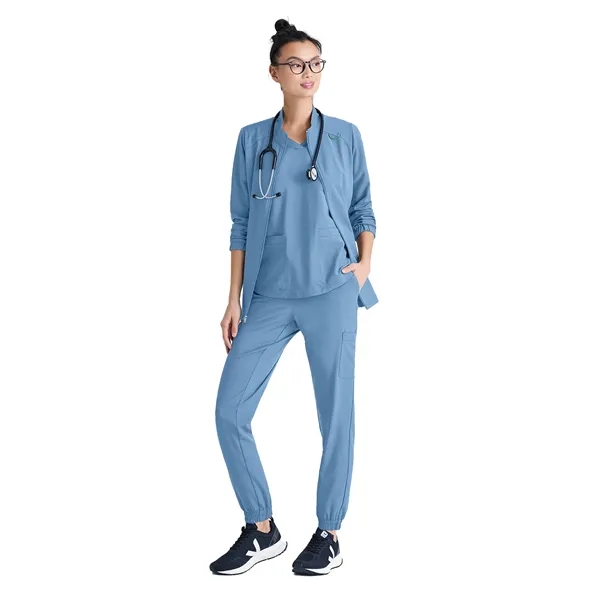 Grey's Anatomy Evolve 3 Pocket Collared Warm-Up... from ASI 86018 Scrub Authority / Uniform Stores