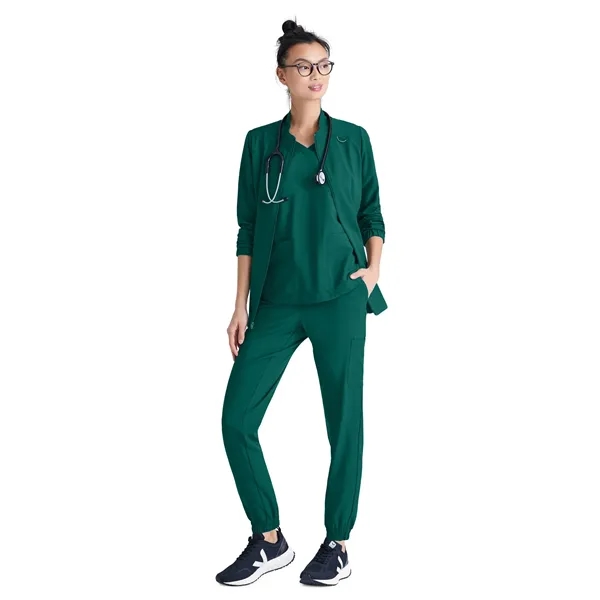 Grey's Anatomy Evolve 3 Pocket Collared Warm-Up... from ASI 86018 Scrub Authority / Uniform Stores