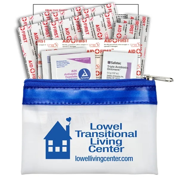 19 Piece First Aid Kit in Colorful Zipper Vinyl Pouch with... from ASI 62660 Innovation Line