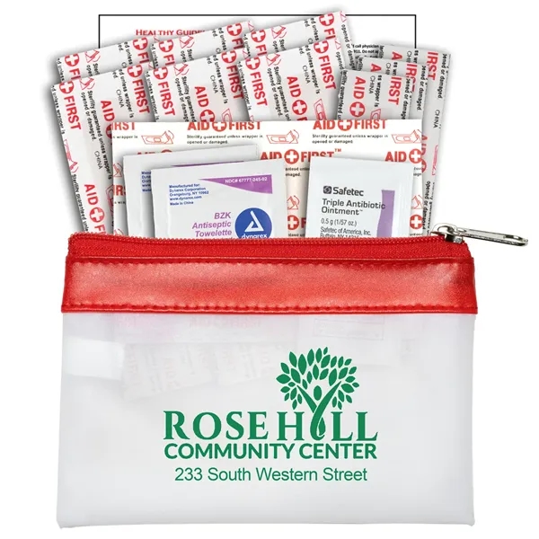 19 Piece First Aid Kit in Colorful Zipper Vinyl Pouch with... from ASI 62660 Innovation Line