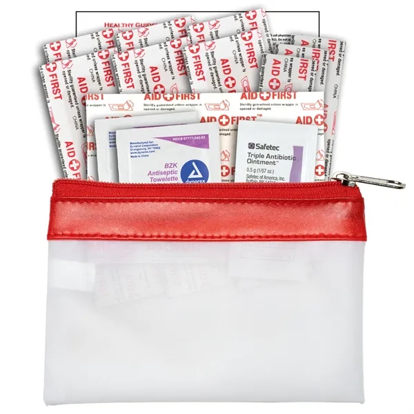 19 Piece First Aid Kit in Colorful Zipper Vinyl Pouch with... from ASI 62660 Innovation Line