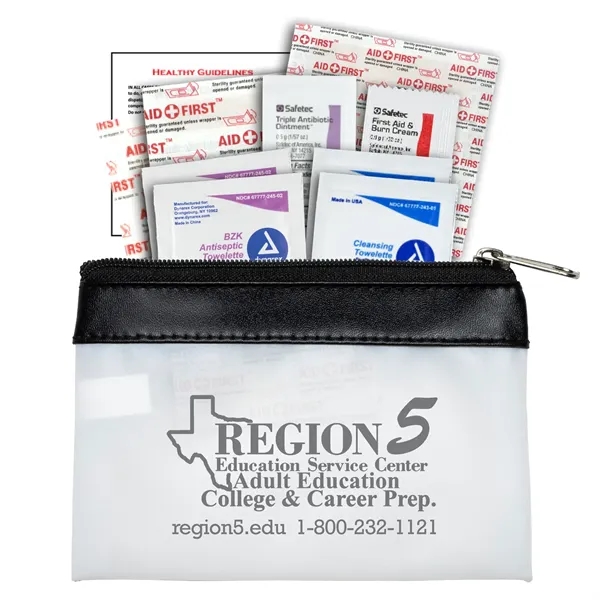 16 Piece First Aid Kit in Colorful Zipper Vinyl Pouch with... from ASI 62660 Innovation Line