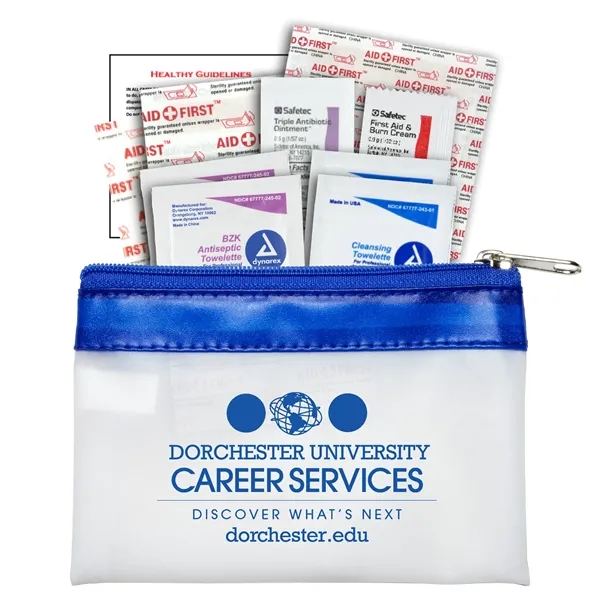 16 Piece First Aid Kit in Colorful Zipper Vinyl Pouch with... from ASI 62660 Innovation Line