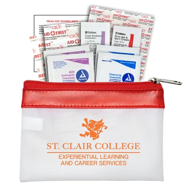 16 Piece First Aid Kit in Colorful Zipper Vinyl Pouch with... from ASI 62660 Innovation Line