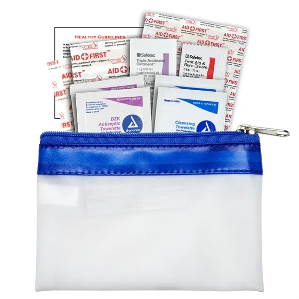 16 Piece First Aid Kit in Colorful Zipper Vinyl Pouch with... from ASI 62660 Innovation Line