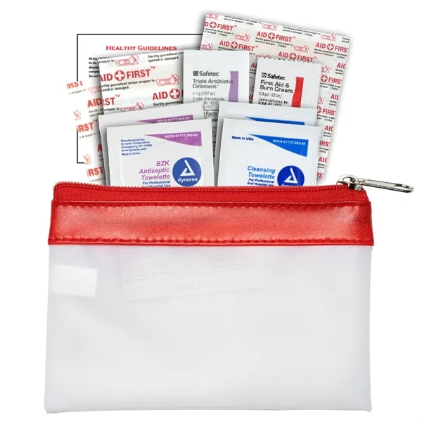 16 Piece First Aid Kit in Colorful Zipper Vinyl Pouch with... from ASI 62660 Innovation Line