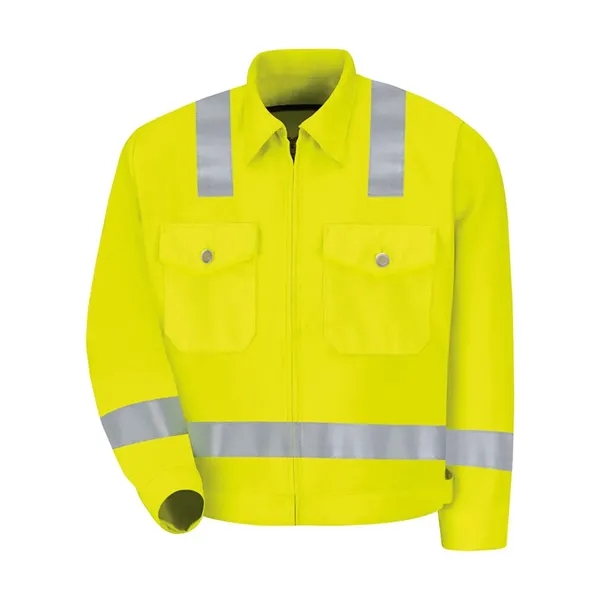 Red Kap Hi-Visibility Ike Jacket... from ASI 84358 S&S Activewear