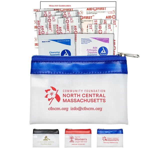 10 Piece First Aid Kit in Colorful Zipper Vinyl Pouch with... from ASI 62660 Innovation Line