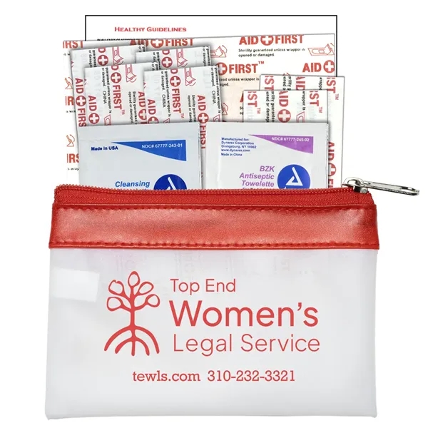 10 Piece First Aid Kit in Colorful Zipper Vinyl Pouch with... from ASI 62660 Innovation Line