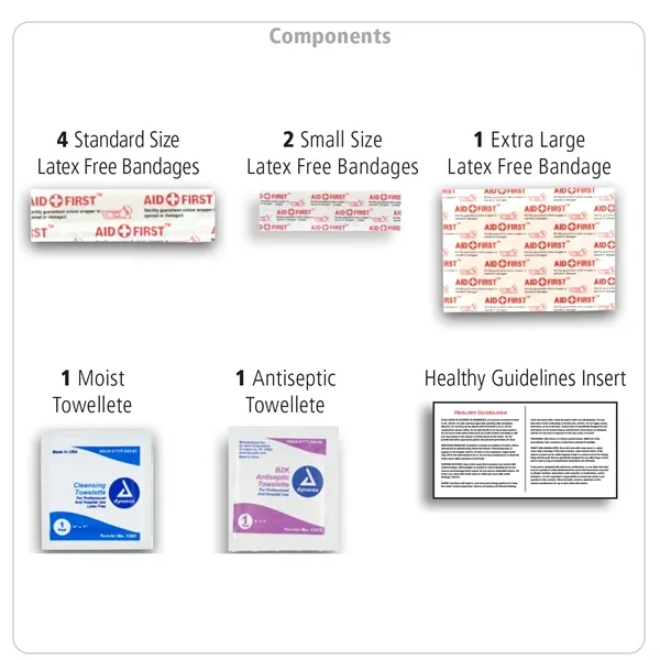 10 Piece First Aid Kit in Colorful Zipper Vinyl Pouch with... from ASI 62660 Innovation Line