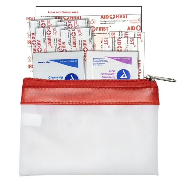 10 Piece First Aid Kit in Colorful Zipper Vinyl Pouch with... from ASI 62660 Innovation Line