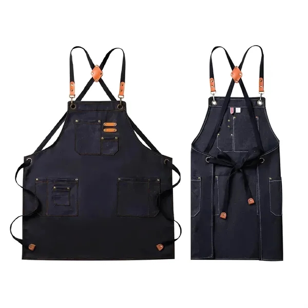 Canvas Apron With Detachable Name Patch... from ASI 98766 Yanlee Trading Co Ltd