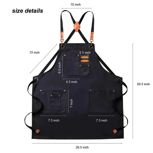 Canvas Apron With Detachable Name Patch... from ASI 98766 Yanlee Trading Co Ltd