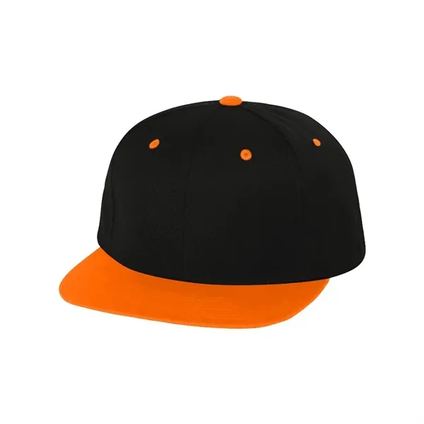 Acrylic/wool Yupoong cap with a structured, high-profile, six-panel construction, flat bill,... from ASI 88060 Snugz/USA Inc / Sweda®