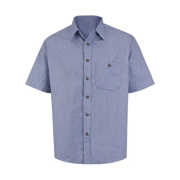 Red Kap Mini-Plaid Uniform Short Sleeve Shirt - Long Sizes... from ASI 84358 S&S Activewear