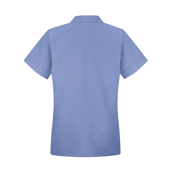 Loose fit short sleeve smock with button front and open collar.... from ASI 84358 S&S Activewear