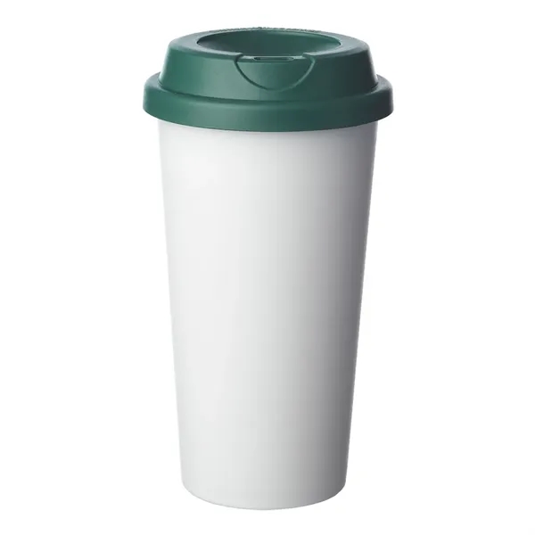 16 oz. insulated plastic coffee tumbler with matte color finish and... from ASI 39552 BEL Promo