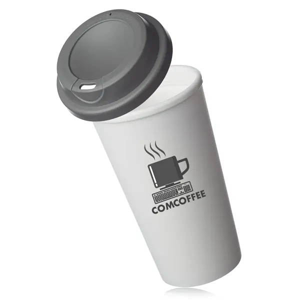 16 oz. insulated plastic coffee tumbler with matte color finish and... from ASI 39552 BEL Promo