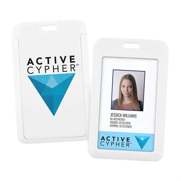 Each badge holder includes a digital printed logo on the backside.... from ASI 93987 Martini-Vispak Inc.