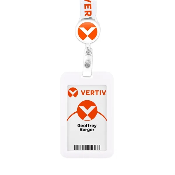 Each badge holder includes a digital printed logo on the backside.... from ASI 93987 Martini-Vispak Inc.