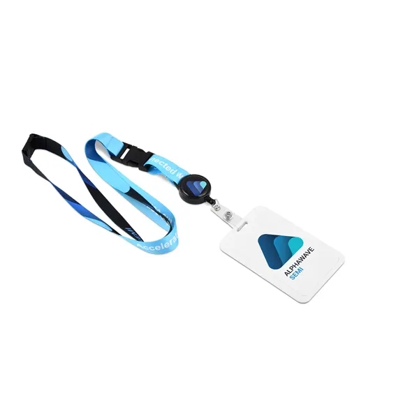 Each badge holder includes a digital printed logo on the backside.... from ASI 93987 Martini-Vispak Inc.