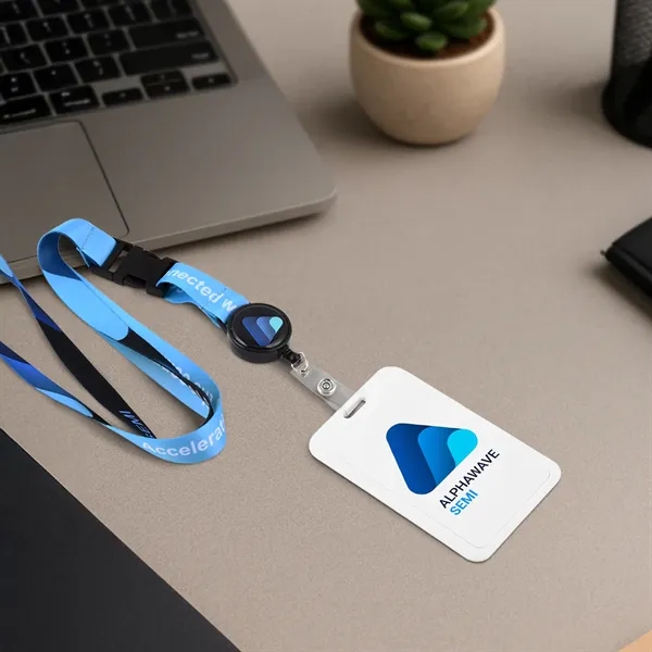 Each badge holder includes a digital printed logo on the backside.... from ASI 93987 Martini-Vispak Inc.