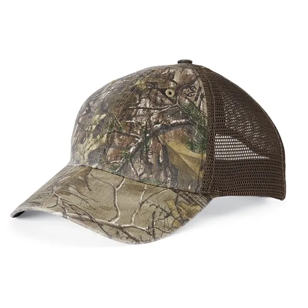 Camo hat with a six-panel design, low profile, pre-curved visor and... from ASI 88060 Snugz/USA Inc