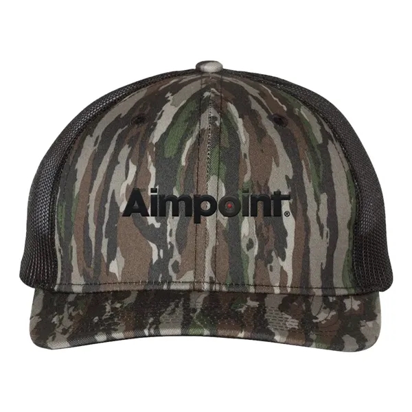Snapback trucker cap with a pre-curved contrast stitched visor.... from ASI 88060 Snugz/USA Inc