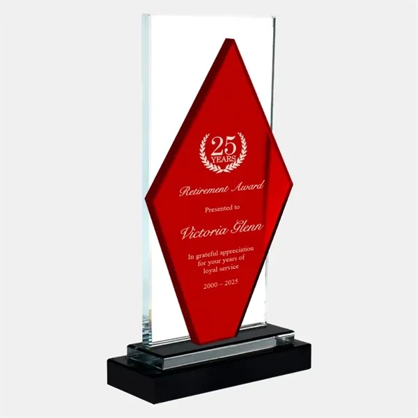 Personalize this color diamond award with black base by engraving the... from ASI 47791 Best Deal Awards