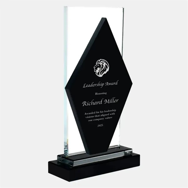 Personalize this color diamond award with black base by engraving the... from ASI 47791 Best Deal Awards