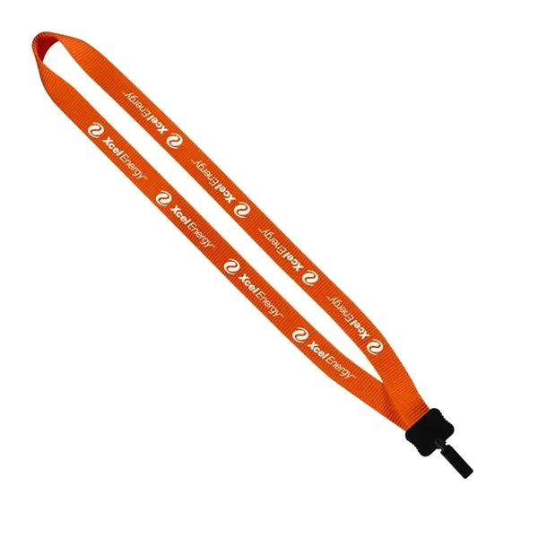 3/4" x 17" smooth nylon lanyard with plastic clamshell and bulldog... from ASI 88060 Snugz/USA Inc / SnugZ USA®