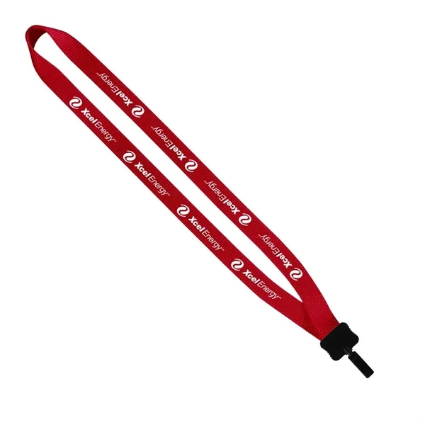 3/4" x 17" smooth nylon lanyard with plastic clamshell and bulldog... from ASI 88060 Snugz/USA Inc / SnugZ USA®