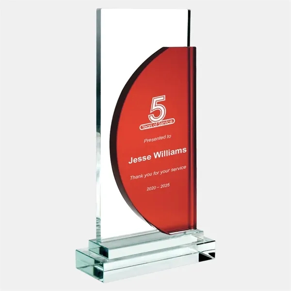 Personalize this color half moon award with clear base by engraving... from ASI 47791 Best Deal Awards