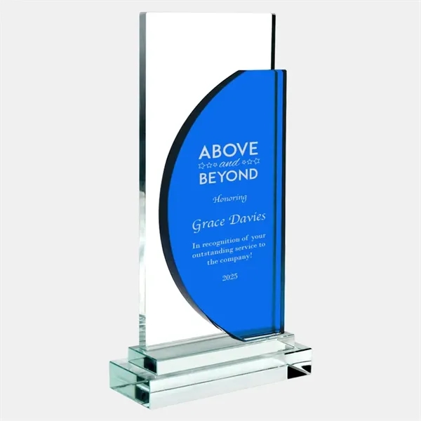 Personalize this color half moon award with clear base by engraving... from ASI 47791 Best Deal Awards