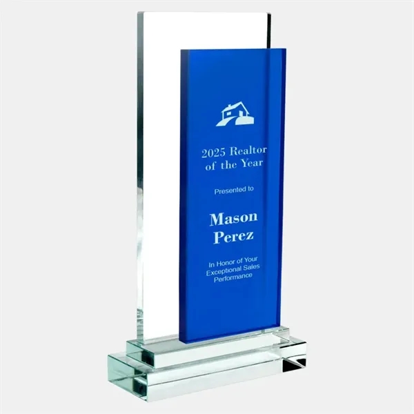 Personalize this color rectangle award with clear base by engraving the... from ASI 47791 Best Deal Awards