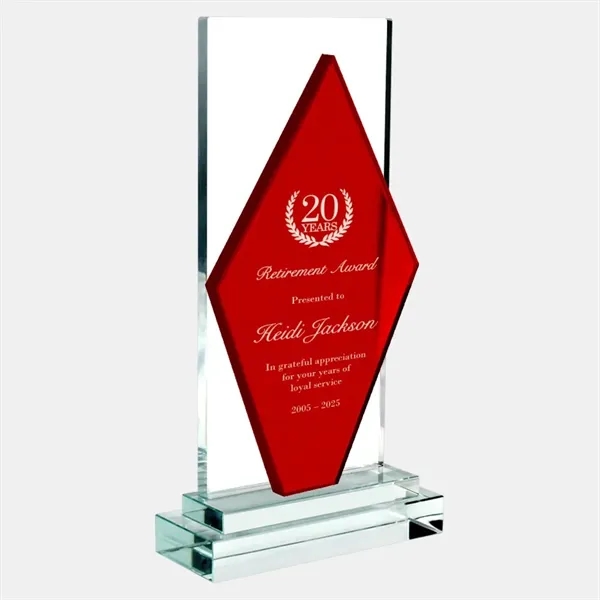 Personalize this color diamond award with clear base by engraving the... from ASI 47791 Best Deal Awards