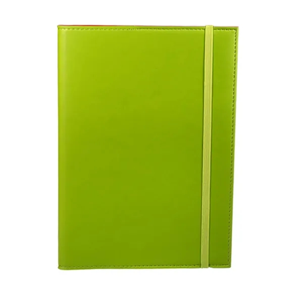 Refillable journal with soft faux leather cover, pen loop and an... from ASI 79530 Prime Line