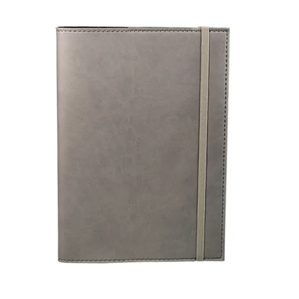 Refillable journal with soft faux leather cover, pen loop and an... from ASI 79530 Prime Line