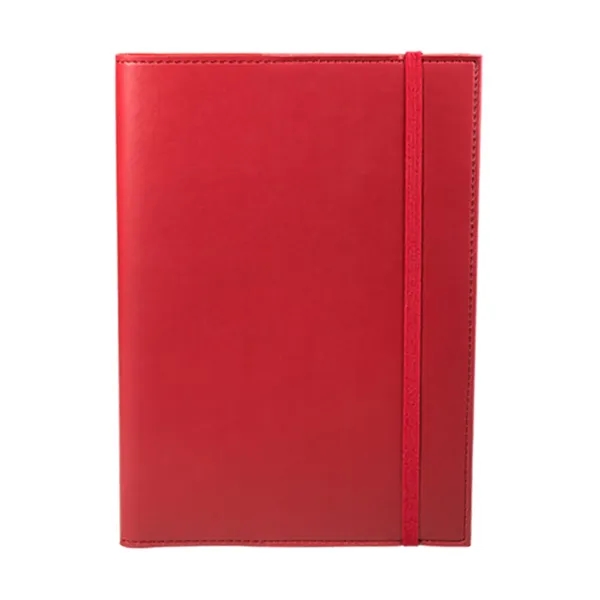 Refillable journal with soft faux leather cover, pen loop and an... from ASI 79530 Prime Line