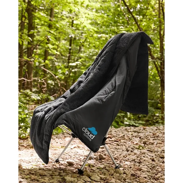 60" x 50" polyester boucle fleece and recycled nylon blanket with... from ASI 79530 Prime Line