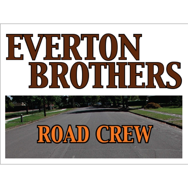 48" x 36" corrugated sign with four color process printing... from ASI 89910 Stouse, LLC