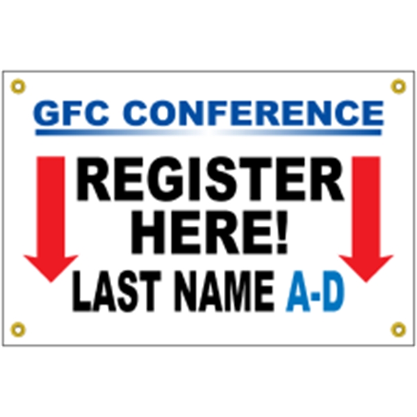 3' x 2' reinforced vinyl banner with four color process printing... from ASI 89910 Stouse, LLC